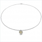 Preview: Collier/Kette Anhänger mit Citrin 925 Silber-Rhodiniert-0,70K