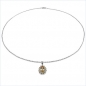 Preview: Collier/Kette Anhänger mit15 Citrin-925Silber-Rhodiniert-1,55 Karat