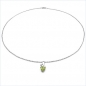 Preview: Collier/Kette Anhänger Diamant-Peridot 925 Silber/Rhod.0,71Karat