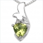Preview: Collier/Kette Anhänger Diamant-Peridot 925 Silber/Rhod.0,71Karat