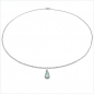 Preview: Collier/Kette mit Tropfen-Anhänger Blautopas 925 Silber-0,85 Karat