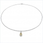 Preview: Collier/Kette mit Citrin Tropfen-Anhänger 925-Silber-Rh.-0,75 Karat