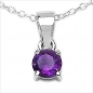 Preview: Collier/Kette mit Amethyst-Anhänger 925 Silber/Rhodin.-0,50 Karat