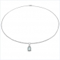 Preview: Collier/Kette mit Blautopas-Anhänger 925 Silber/Rhodin.0,60 Karat