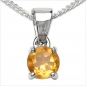 Preview: Collier/Halskette m.Citrin-Anhänger 925-Sterling-Silber-0,50 Karat