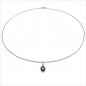 Preview: Collier/Halskette m.Saphir-Anhänger 925-Sterling-Silber-0,60Karat