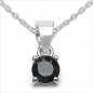 Preview: Collier/Halskette m.Saphir-Anhänger 925-Sterling-Silber-0,60Karat