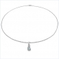 Preview: Collier mit Diamant/ Amethyst - Anhänger - 925 Sterling Silber-Rhodiniert
