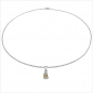 Preview: Collier/Halskette mit 3 Diamanten/Citrin-Anhänger-0,50Karat