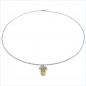 Preview: Collier/Kette Tropfen Anhänger Citrin (Sonnenstein)-Silber-Rhodiniert 1,10 Karat