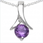 Preview: Collier/Halskette Amethyst-Anhänger 925-Sterling-Silber-0,90K.
