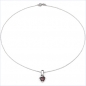 Preview: Collier/Halskette m.Granat Anhänger 925-Sterling-Silber-1,10 Karat