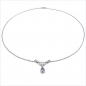Preview: Collier/Kette mit Amethyst u.Weißtopas 925 Sterl.Silber-0,99 Karat