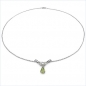 Preview: Collier/Kette mit Blautopas u.Weißtopas 925Sterl.Silber-1,09 Karat