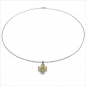 Preview: Collier/Kette Blume-Citrin-Anhänger 925 Silber-Rhodin.-1,07Karat