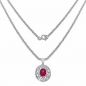 Preview: Collier/Kette mit Rubin-Anhänger-925 Silber-Rhodiniert-2,51 Karat