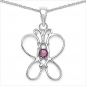 Preview: Ohrringe/Ohrstecker mit rosa/pink Topas-Tropfen-Silber Rhodiniert-0,44 Karat