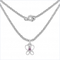 Preview: Collier/Kette-Anhänger Rubin-Schmetterling-Silber-Rhodiniert