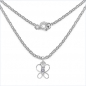 Preview: Collier/Kette-Anhänger Tansanit-Schmetterling-Silber-Rhodiniert