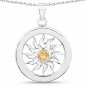 Preview: Collier/Halskette 925-Sterling Silber mit Sonne-Anhänger/Citrin Sonnenstein 1,10 Karat