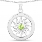 Preview: Collier/Halskette 925-Sterling Silber mit Sonne-Anhänger/Peridot 1,10 Karat