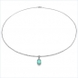 Preview: Collier/Halskette mit Anhänger-Türkis-Zirkonia-2,57 Karat