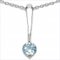 Preview: Collier/Halskette Blautopas-Anhänger 925-Sterling-Silber