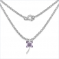 Preview: Collier/Kette Kleeblatt/Blume-Amethyst-Silb.3,40 Karat