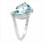 Preview: Eleganter Blau-Topas-Ring-925 Sterling Silber 1,60Karat