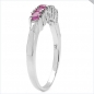 Preview: Edler Rubin Ring Sterling Silber-Rhodiniert-0,40 Karat