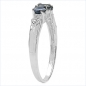 Preview: Saphir/Weißtopas-Ring-925 Sterling Silber Rhodiniert-0,86 Karat