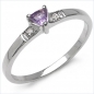 Preview: Verführerischer Amethyst/Diamant-Ring 925 Sterl.Silber Rhodiniert