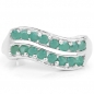 Preview: Smaragd-Ring 925 Sterling Silber-0,80 Karat