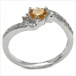 Preview: Edler Diamant/Citrin-Ring-925 Sterling Silber Rhodin.-0,47Karat