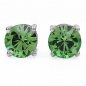 Preview: Ohrringe/Ohrstecker peridotfarbene Zirkonia -925 Silber-Rhodiniert-1,80 Karat