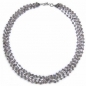 Preview: Edelstein-Collier/Kette-Labradorit-925 Sterling Silber Rhodiniert-330 Perlen