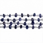 Preview: Edelstein-Collier/Kette-Iolite-925 Sterling Silber Rhodiniert-500 Edelsteine