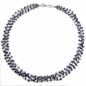 Preview: Edelstein-Collier/Kette-Iolite-925 Sterling Silber Rhodiniert-500 Edelsteine