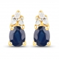 Preview: Diamant/Saphir-Anhänger,Kette,Ohrstecker,Ring,Gold-10Karat