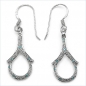 Preview: Ohrringe mit 16 Blue Zirkonia 925 Sterling Silber-Rhodiniert