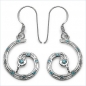 Preview: Ohrringe m.18 Blue Zirkonia 925 Sterling Silber-Rhodin.0,40 Karat