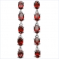 Preview: Luxus Granat Schmuck-SET 4-teilig 925 St.Silber Rhodin.-16,90 Karat