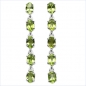 Preview: Ohrringe/Ohrstecker mit 10 Peridots-925 Silber-Rhodiniert-4,50 Karat