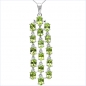 Preview: Ohrringe/Ohrstecker mit 10 Peridots-925 Silber-Rhodiniert-4,50 Karat