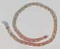 Preview: 6-reihige Zopfkette/Collier geflochten-925 Sterling Silber-Gelbgold-Rotgold-10mm