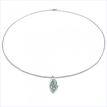 Collier/Kette m.Amethyst-Blumen-Anhänger-925 Silber Rhod.