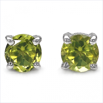 Ohrstecker Peridot 925 Sterl.Silber-Rhodiniert-1,00 Karat