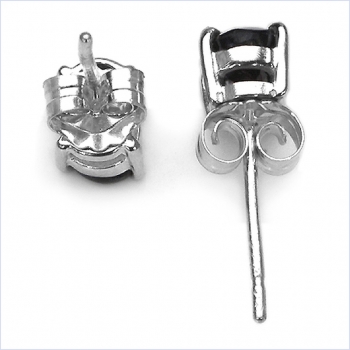 Ohrstecker/Ohrringe Chromdiopsid 925 Silber Rhodiniert 1,20 Karat