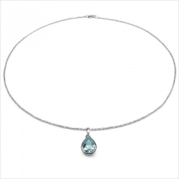 Collier/Kette großem,grünem Amethyst Tropfen-4,15 Karat