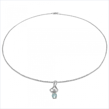 Collier/Halskette m.Amethyst-Anhänger-0,90 Karat-Silb.-0,90 Karat